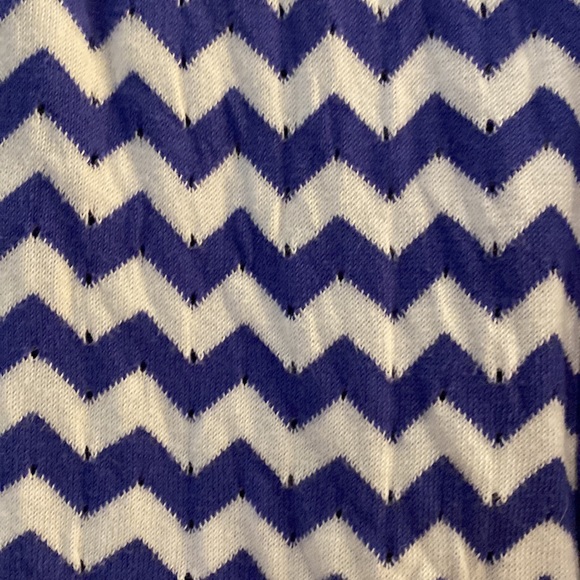 Kate Spade Purple and White Button Up 3/4 Sleeve Sweater - Picture 3 of 4